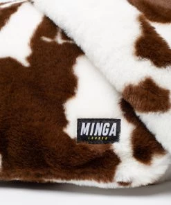 Minga London Cow Print Fluffy Crossbody Bag