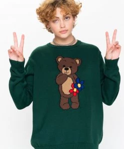 Minga London Cute Teddy Bear Knitted Jumper