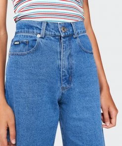 Minga London Clothing Denim Skater Jeans In Mid Blue