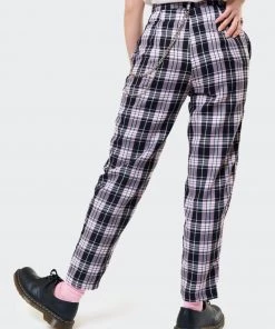 Minga London Clothing Emma Plaid Pants With Chain