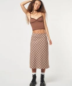 Minga London Jolene Plaid Midi Skirt