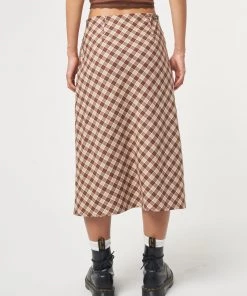 Minga London Jolene Plaid Midi Skirt