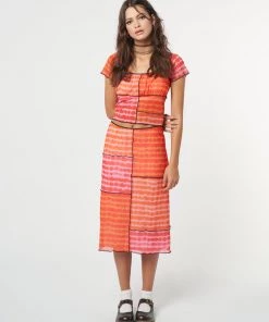 Minga London Clothing Vivid Tie Dye Patchwork Crop Top