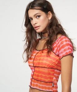 Minga London Clothing Vivid Tie Dye Patchwork Crop Top
