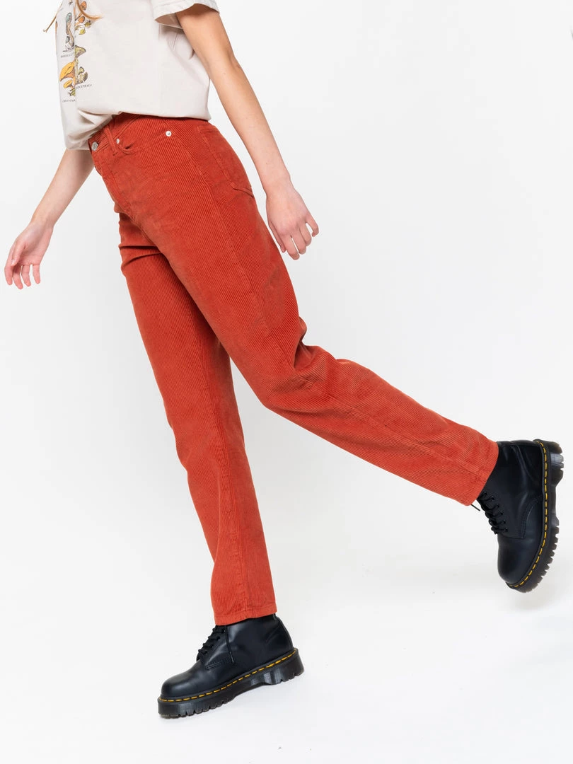 Minga London Bottoms Rust Corduroy Mom Jeans