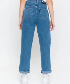 Minga London Slouchy Jeans In Mid Blue