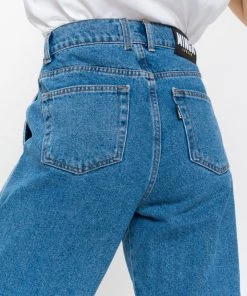 Minga London Slouchy Jeans In Mid Blue