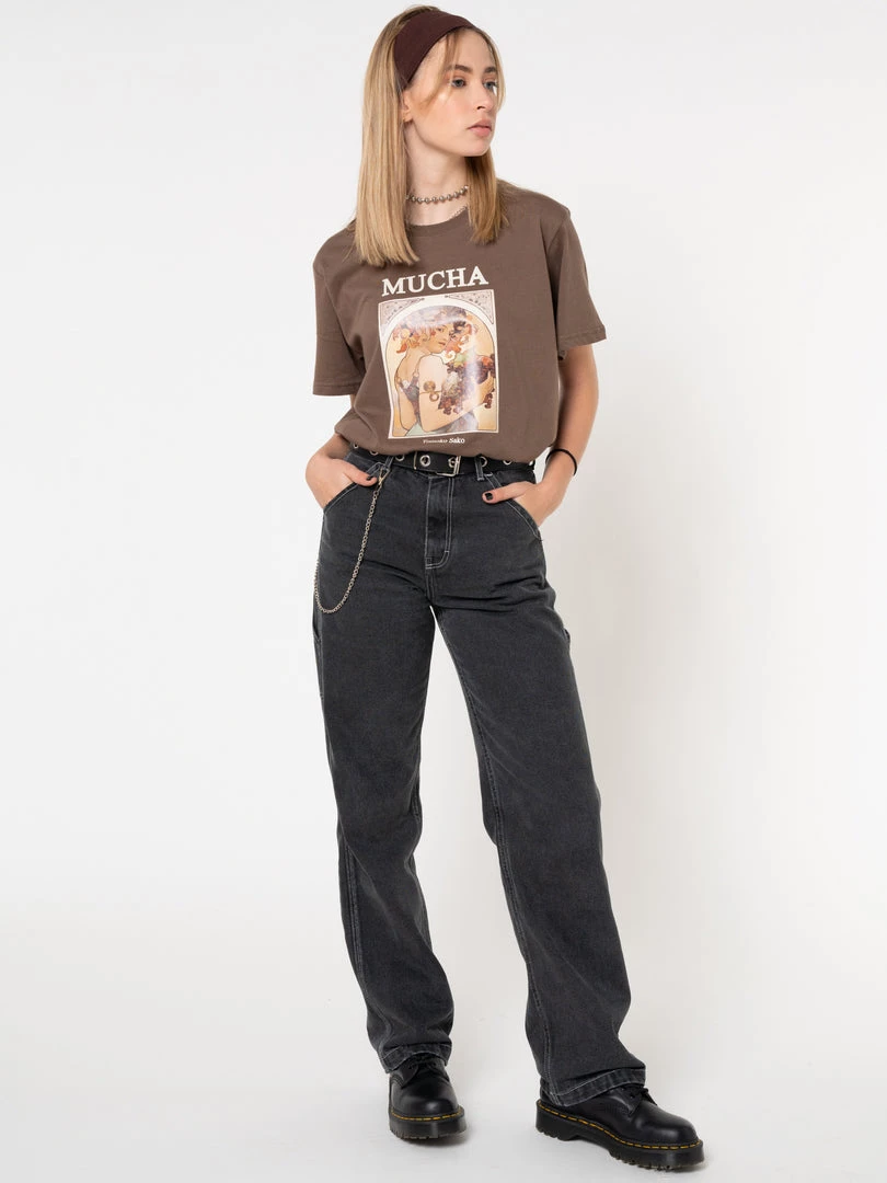 Minga London Clothing Carpenter Jeans In Washed Black