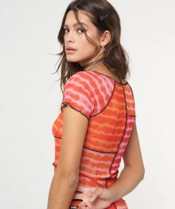 Minga London Clothing Vivid Tie Dye Patchwork Crop Top