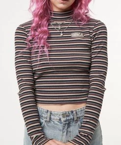 Minga London Ash Striped Ribbed Top Clothing