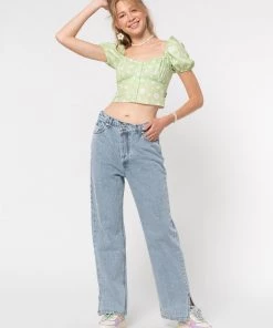 Minga London Asymmetric Straight Leg Jeans