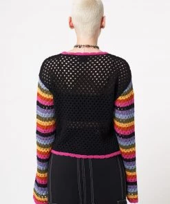 Minga London Most Wanted Bea Flower Power Rainbow Knit Jumper