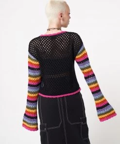 Minga London Most Wanted Bea Flower Power Rainbow Knit Jumper