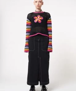 Minga London Most Wanted Bea Flower Power Rainbow Knit Jumper