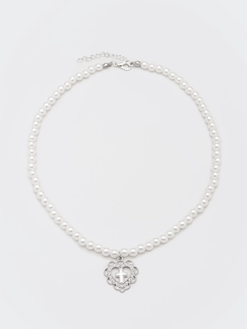 Minga London Bridget Heart Baroque Pearl Necklace