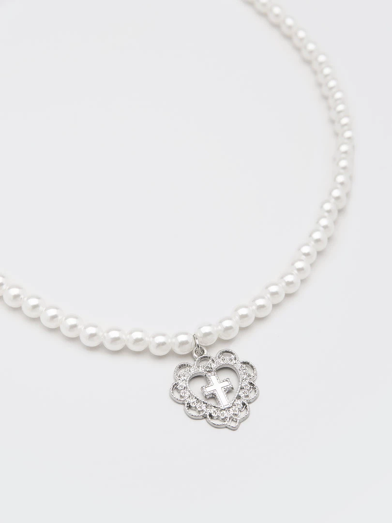 Minga London Bridget Heart Baroque Pearl Necklace