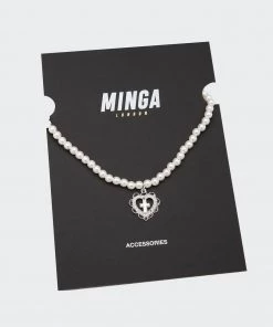 Minga London Bridget Heart Baroque Pearl Necklace