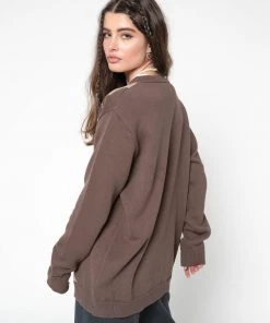 Minga London Brown Beige Argyle Knitted Jumper