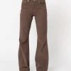 Minga London Clothing Brown Corduroy Flare Pants