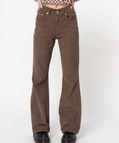Minga London Clothing Brown Corduroy Flare Pants