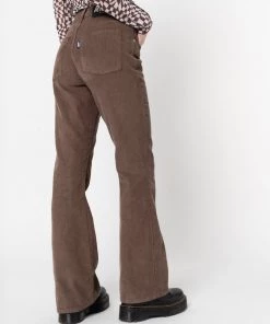 Minga London Clothing Brown Corduroy Flare Pants