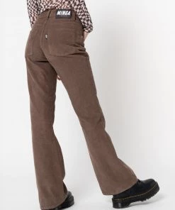 Minga London Clothing Brown Corduroy Flare Pants