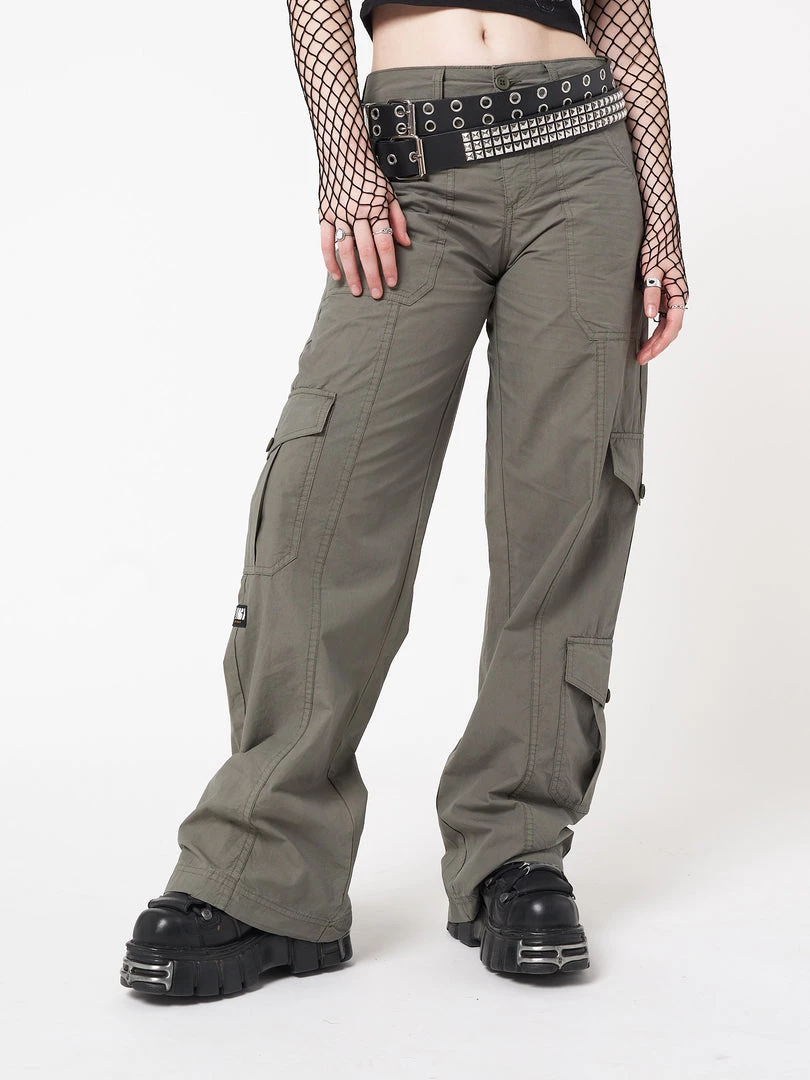Minga London Clothing Cleo Green Y2k Cargo Pants