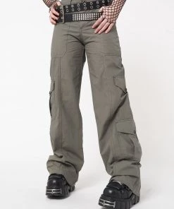 Minga London Clothing Cleo Green Y2k Cargo Pants