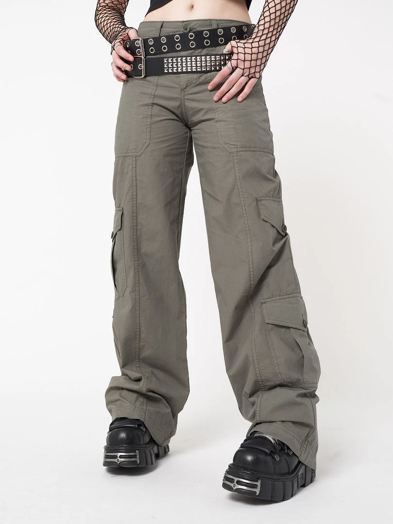 Minga London Clothing Cleo Green Y2k Cargo Pants