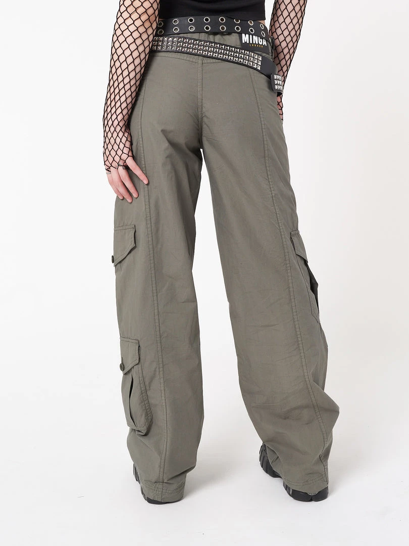 Minga London Clothing Cleo Green Y2k Cargo Pants