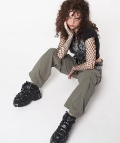 Minga London Clothing Cleo Green Y2k Cargo Pants