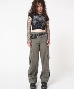 Minga London Clothing Cleo Green Y2k Cargo Pants