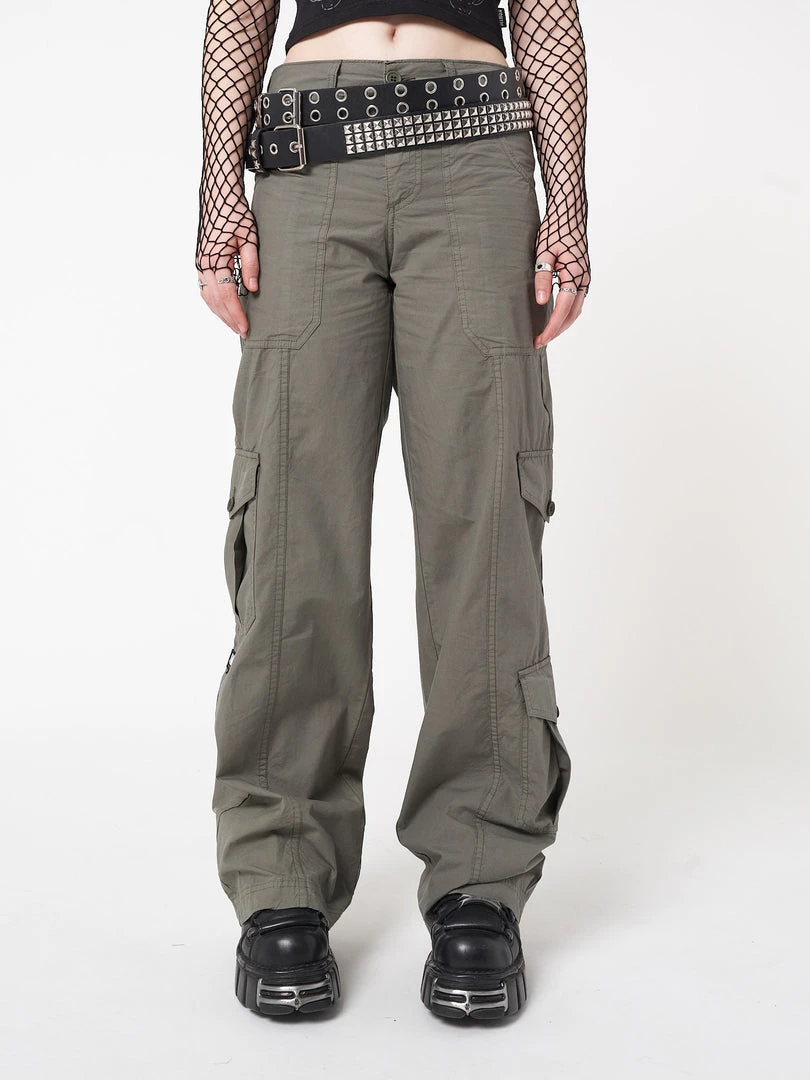 Minga London Clothing Cleo Green Y2k Cargo Pants