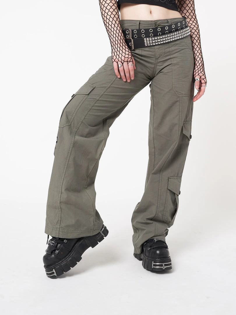 Minga London Clothing Cleo Green Y2k Cargo Pants