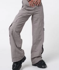 Minga London Cleo Grey Y2k Cargo Pants