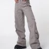 Minga London Cleo Grey Y2k Cargo Pants