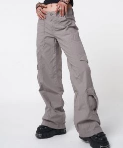 Minga London Cleo Grey Y2k Cargo Pants