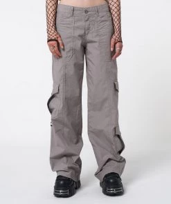 Minga London Cleo Grey Y2k Cargo Pants