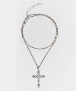 Minga London Crown Of Thorns Silver Necklace Set