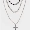 Minga London Crown Of Thorns Silver Necklace Set