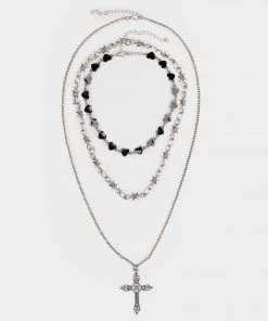 Minga London Crown Of Thorns Silver Necklace Set