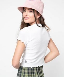 Minga London Clothing Culture Chinese Dragon Lettuce Edge Crop Tee