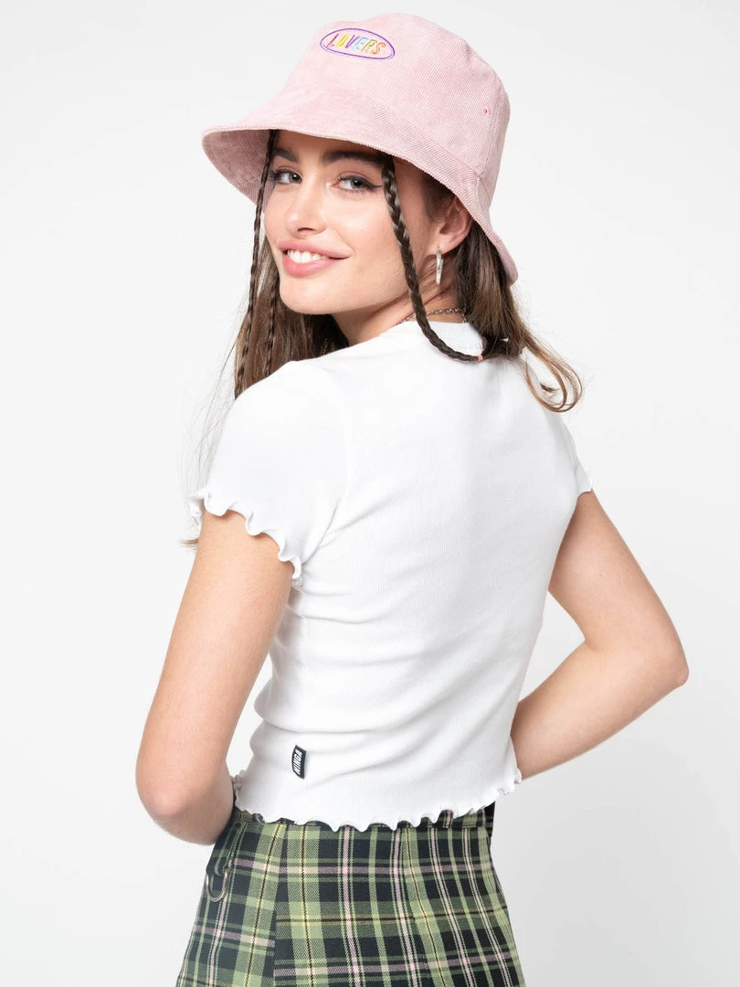 Minga London Clothing Culture Chinese Dragon Lettuce Edge Crop Tee