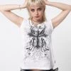Minga London Dark Angel Rhinestone Devoré T-shirt Most Wanted