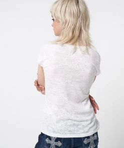 Minga London Dark Angel Rhinestone Devoré T-shirt Most Wanted