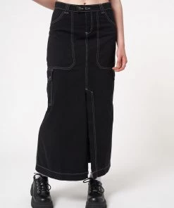Minga London Deb Black Cargo Maxi Skirt Most Wanted