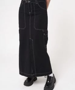 Minga London Deb Black Cargo Maxi Skirt Most Wanted