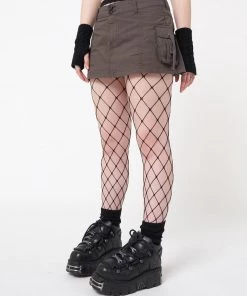 Minga London Ellie Brown Cargo Mini Skirt