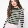 Minga London Fantasy Stripes Knit Ribbed Top