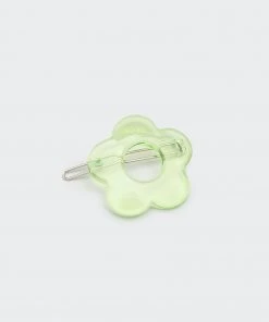 Minga London Clothing Flower Power Translucent Green Hair Clip